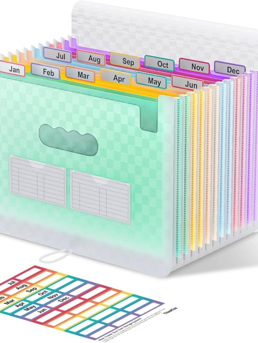Accordion File Organizer, 12 - Pocket Expanding File Folders
